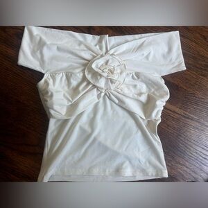 Reformation emerald knit top size XS in horchata NWOT